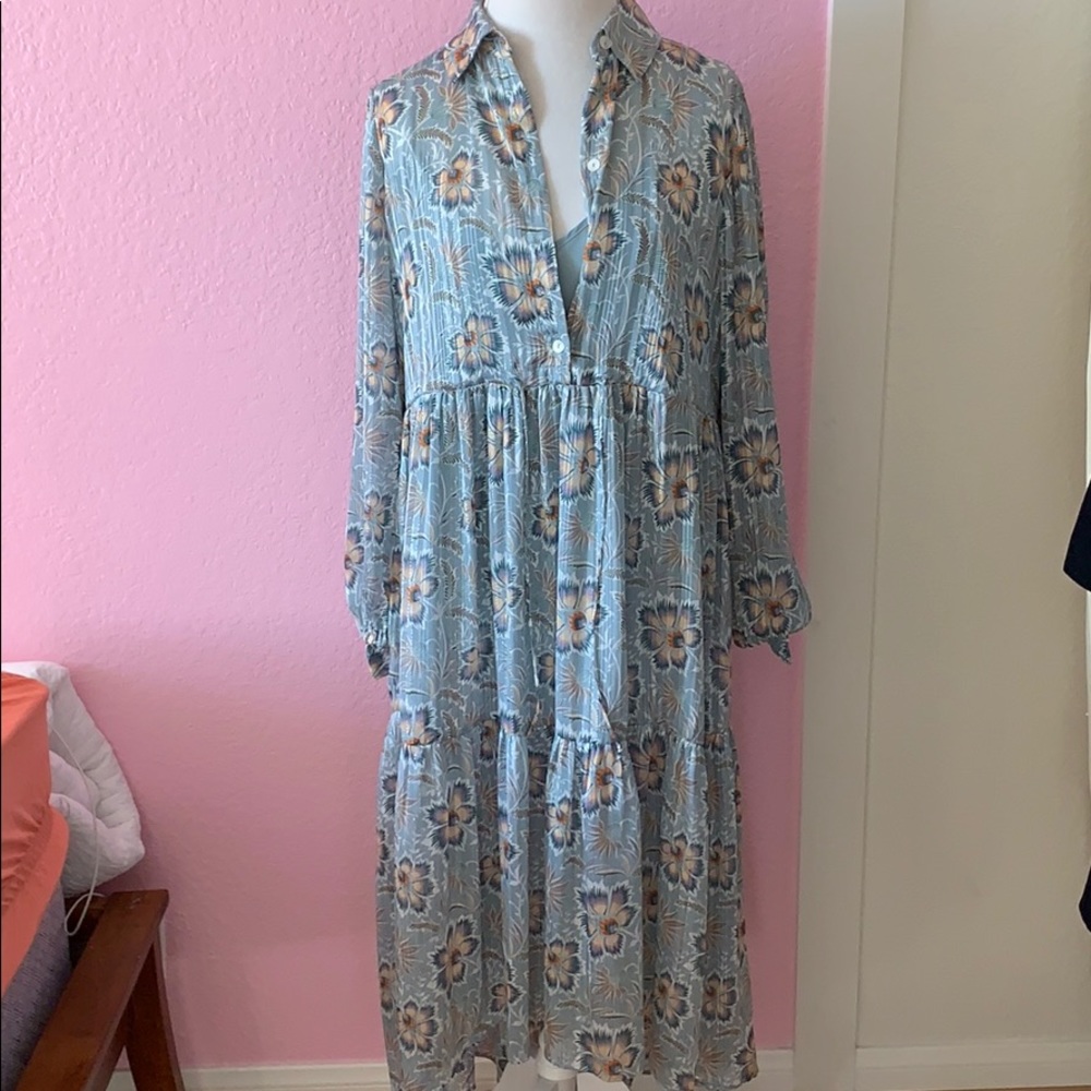 Mango Maxi Dress with Ruffles